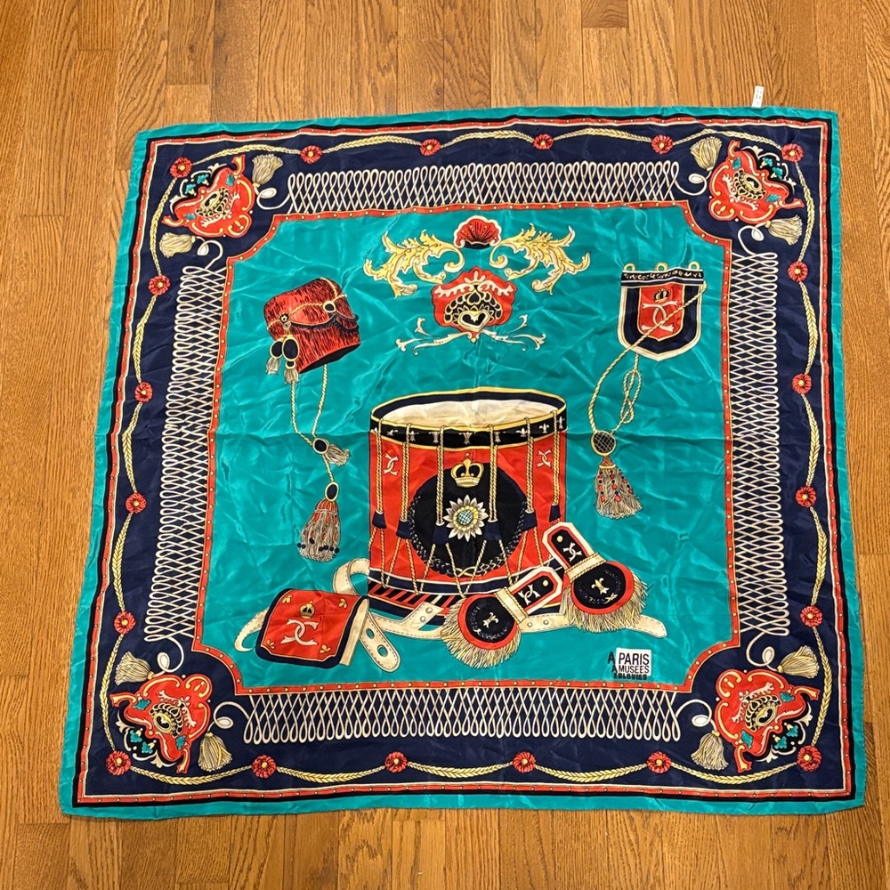 Paris Musées | Pierre Cardin Vintage 100% Pure Silk Scarf One Size OS